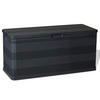 GARTENBOX Schwarz 117×45×56 cm - Schwarz, Kunststoff (45/56/117cm) - furnicato