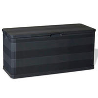 GARTENBOX Schwarz 117×45×56 cm - Schwarz, Kunststoff (45/56/117cm) - furnicato