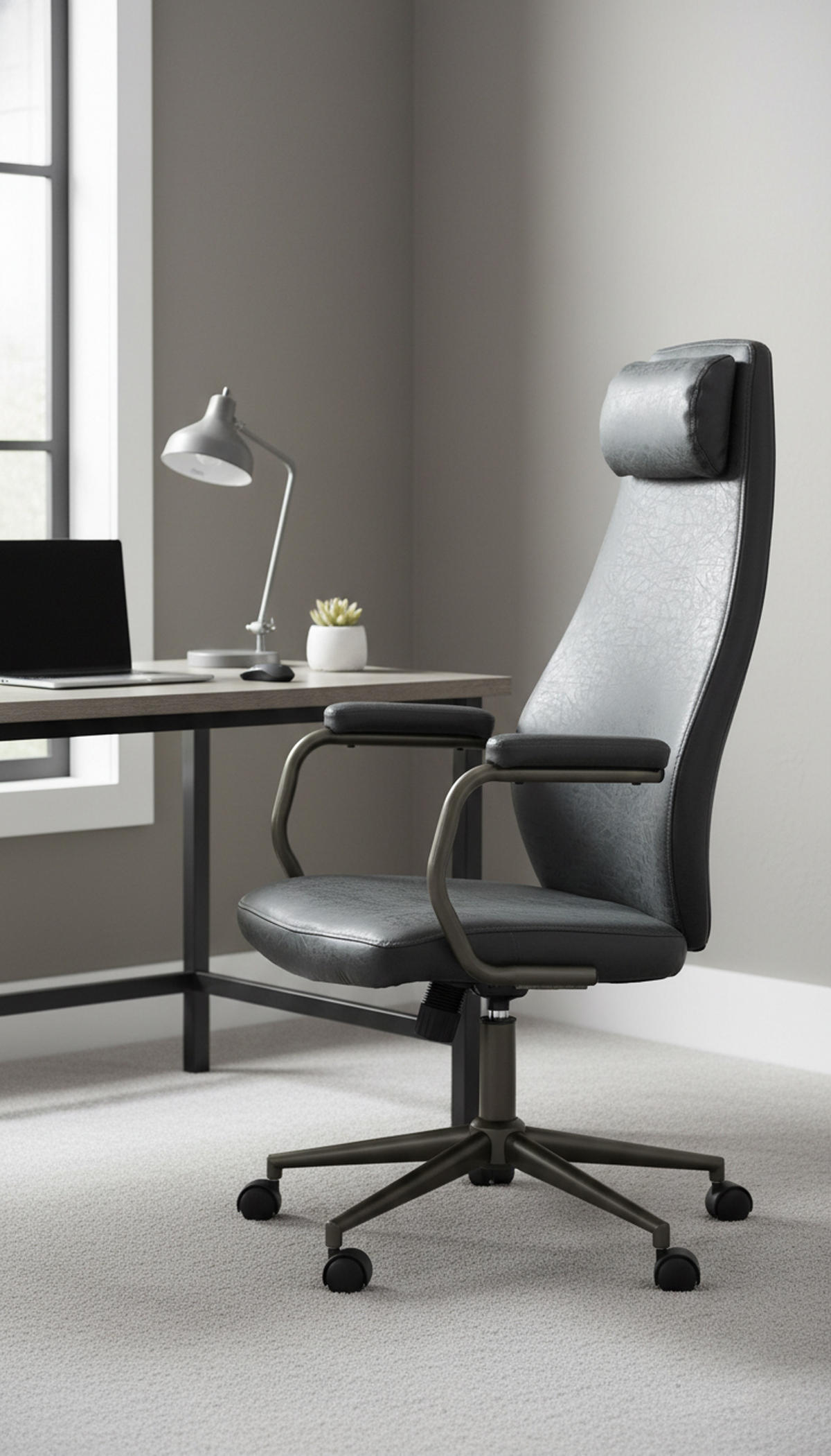 BÜROSTUHL Zephyr antik schwarz - Schwarz, Metall (62/137/66cm) - TPFLiving