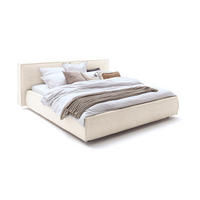 POLSTERBETT CARLO Cremeweiß Massivholz - Creme, Textil (160/200cm) - KAWOLA