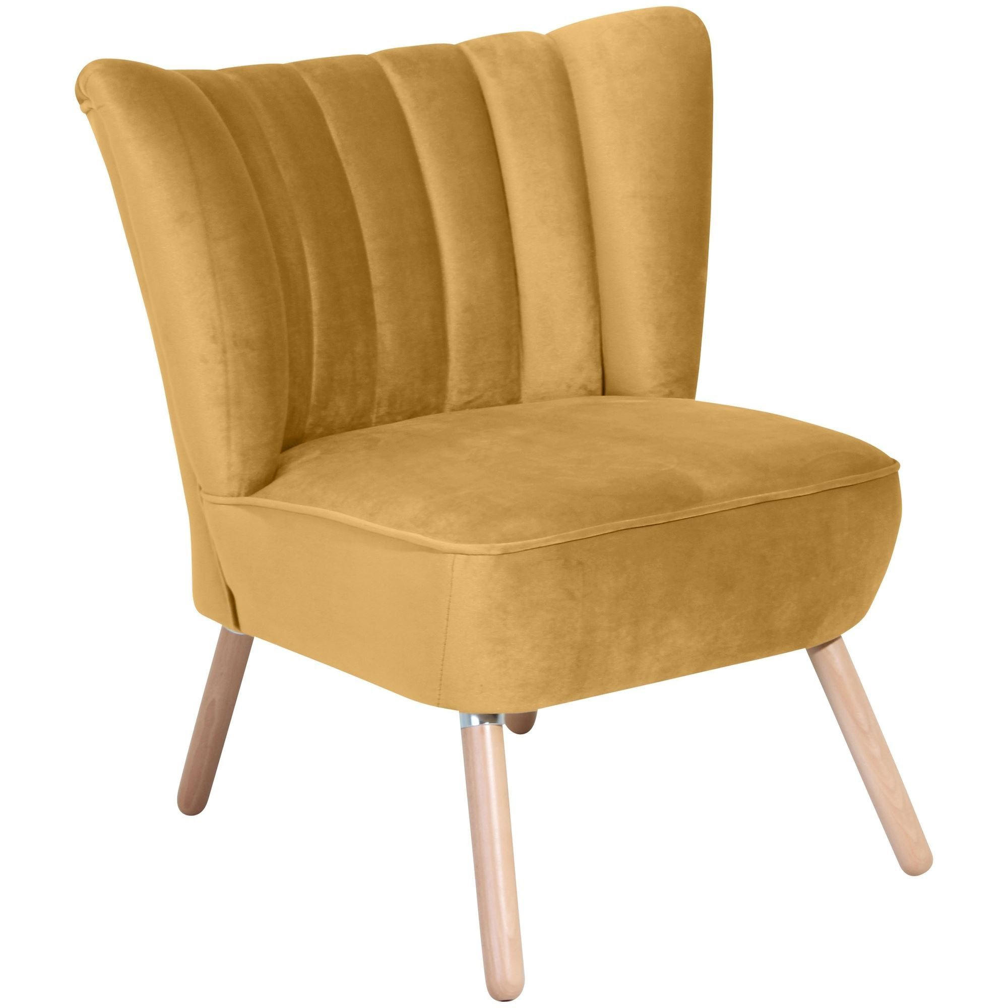 58aufmkessel Sessel Buche, Currygelb 70x80x66 cm