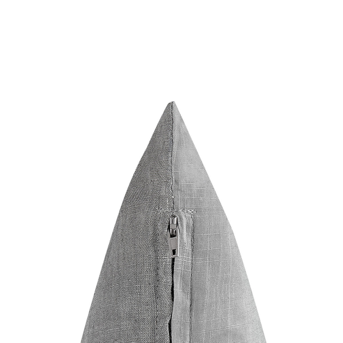 Dekokissen 2er-Set Grau 50/50 cm Milas - Weiß/Grau, Textil (50/50cm) - Beliani