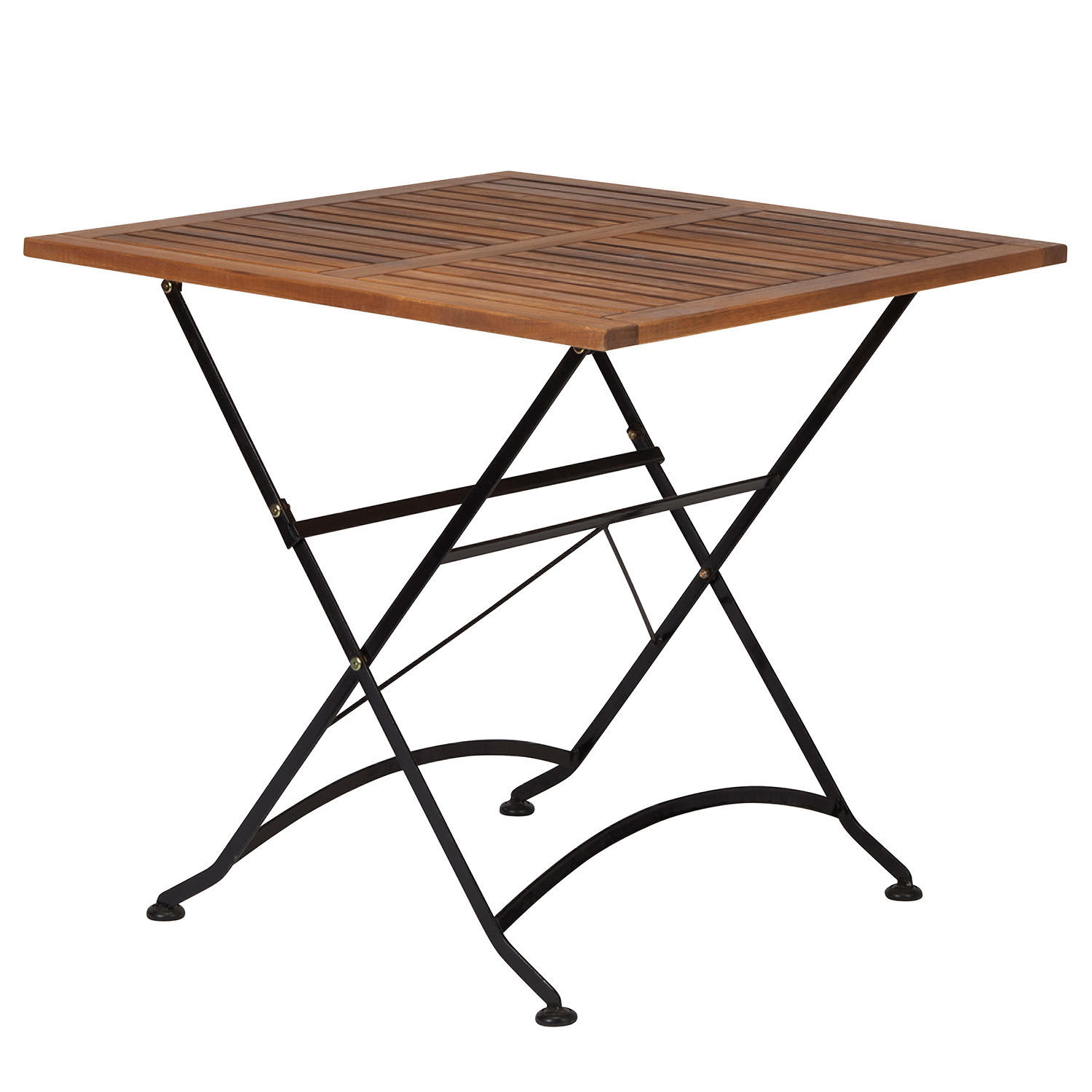 GARTENTISCH Parklife - Schwarz, Holz/Metall (80/80/76cm) - BUTLERS