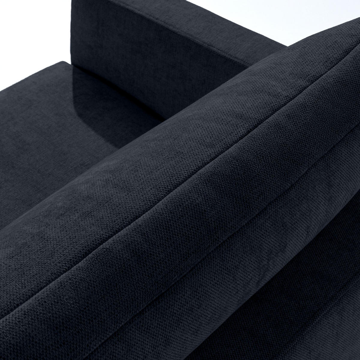 SOFA LUMO, 3-Sitzer, Dunkelblau - Schwarz/Dunkelblau, Holz/Holzwerkstoff (198/90/95cm) - KONSIMO®