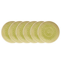 TELLER (6er Set) Sumatra - Hellgrün, Keramik (21/21/2.5cm) - Butlers