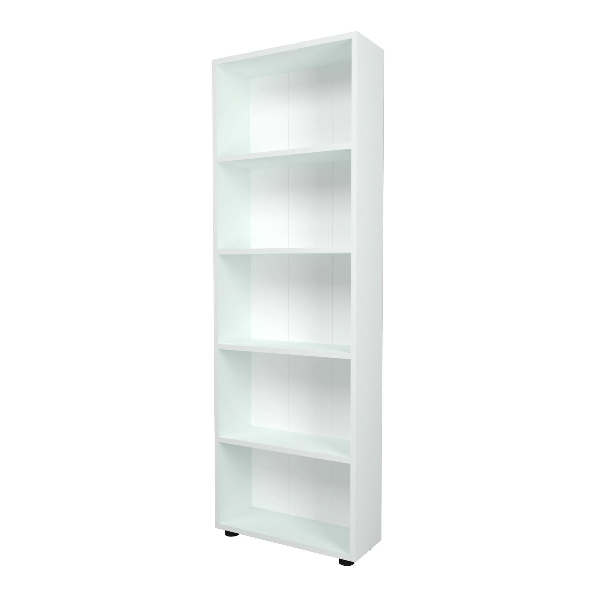 BÜCHERREGAL Vara - Weiß, Holzwerkstoff (55/172/20cm) - [en.casa]