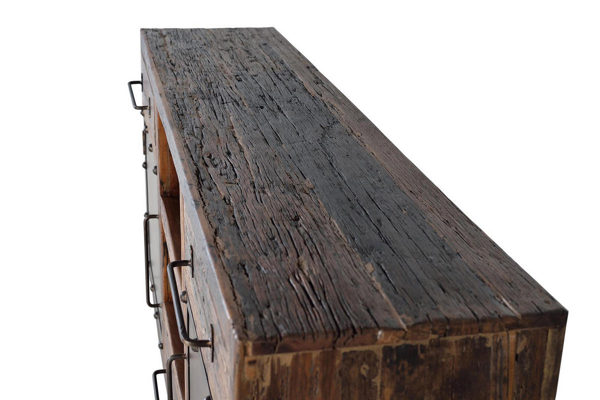 SIDEBOARD aus recyceltem Holz und Metall - Braun, Holz (40/90/180cm) - Giner y Colomer