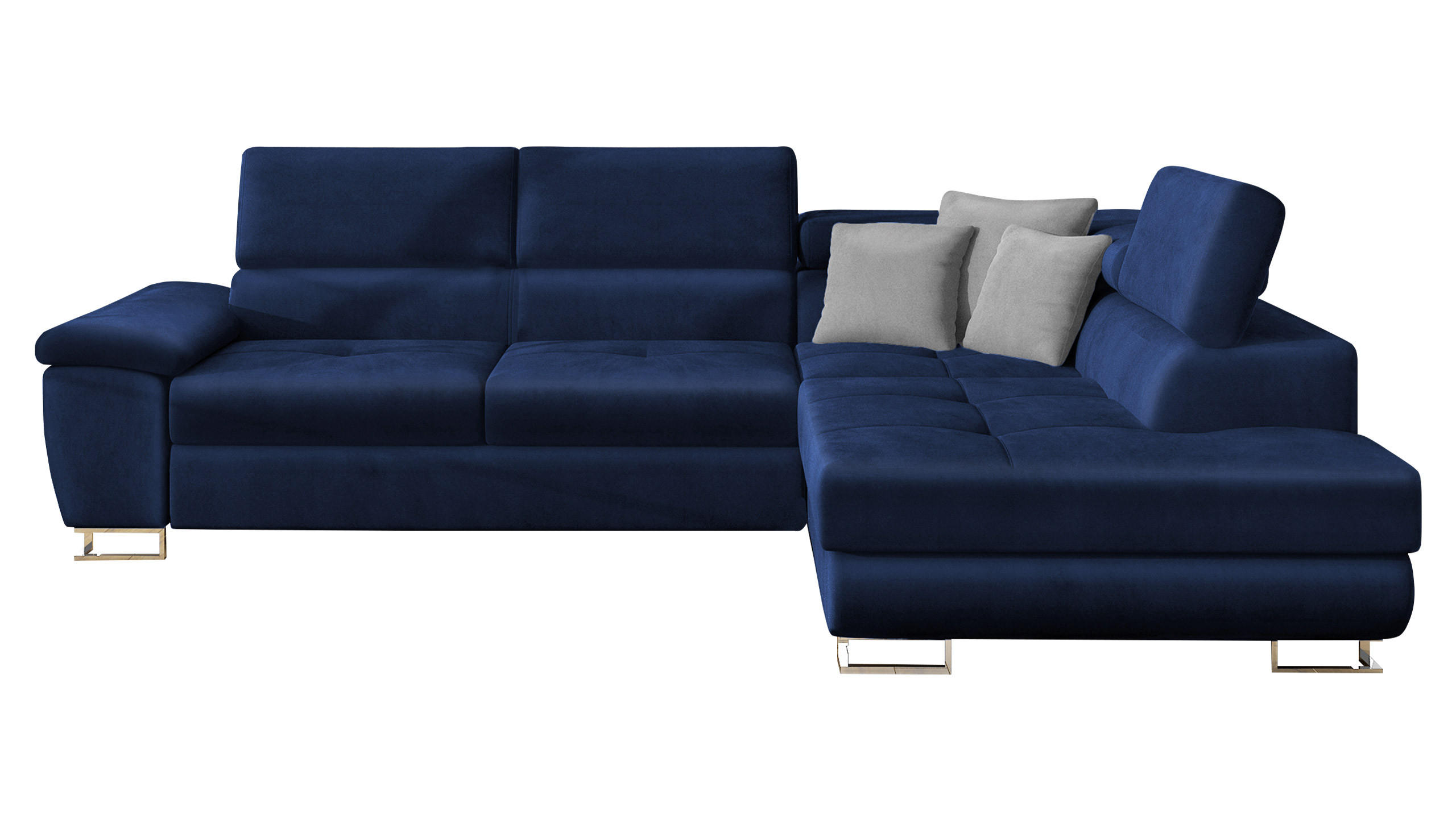 ECKSOFA Cotere, Seite: Rechts - Dunkelblau, Holz/Textil (270/202cm) - MIRJAN24