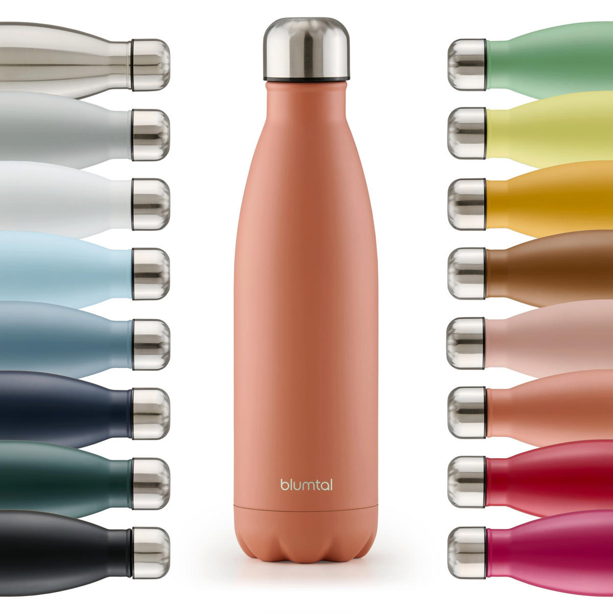 THERMOSFLASCHE Charles 500 ml, Hellrot - Hellrot, Metall (0.5L) - Blumtal