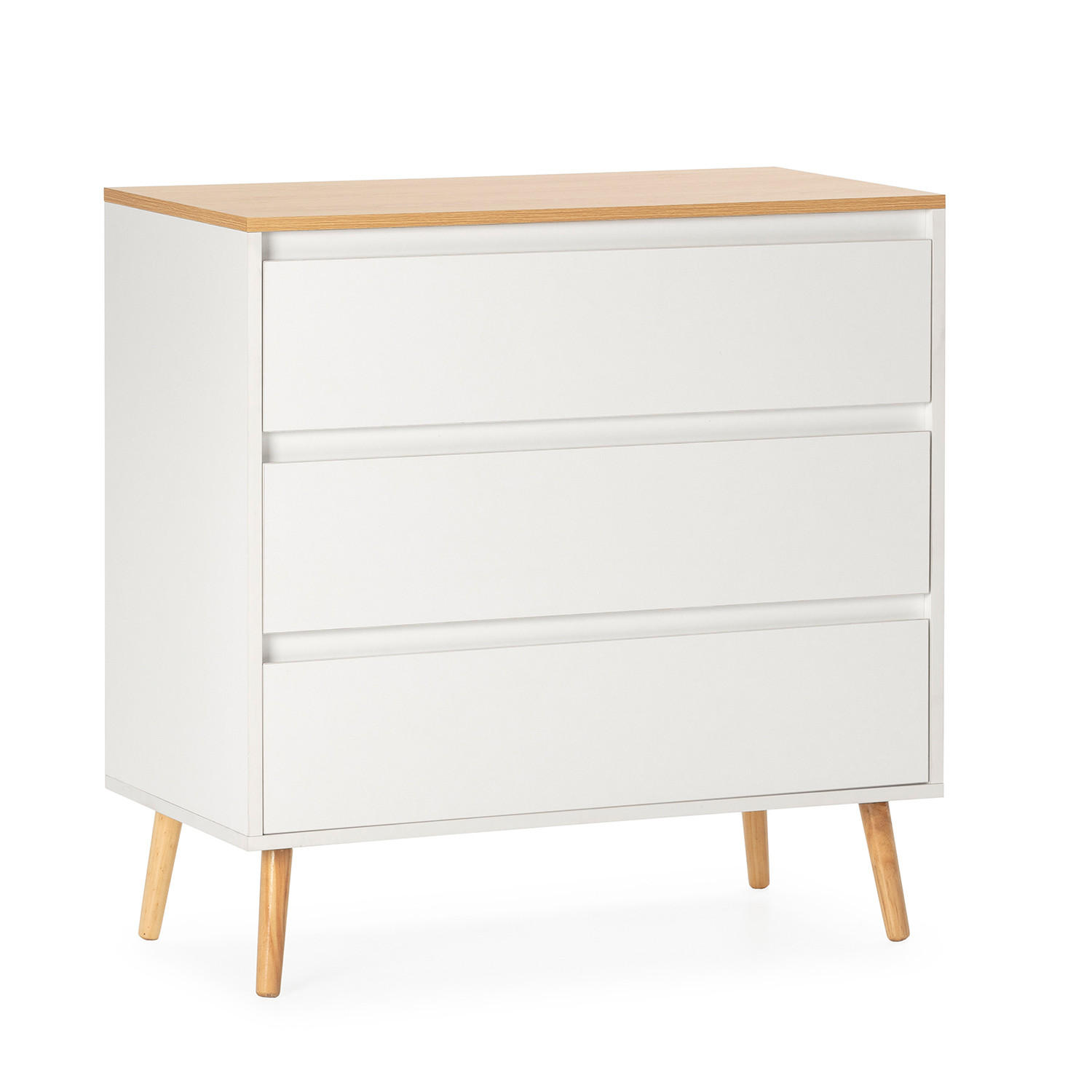 VS Venta-stock Kommode Weiß 80x80x40 cm