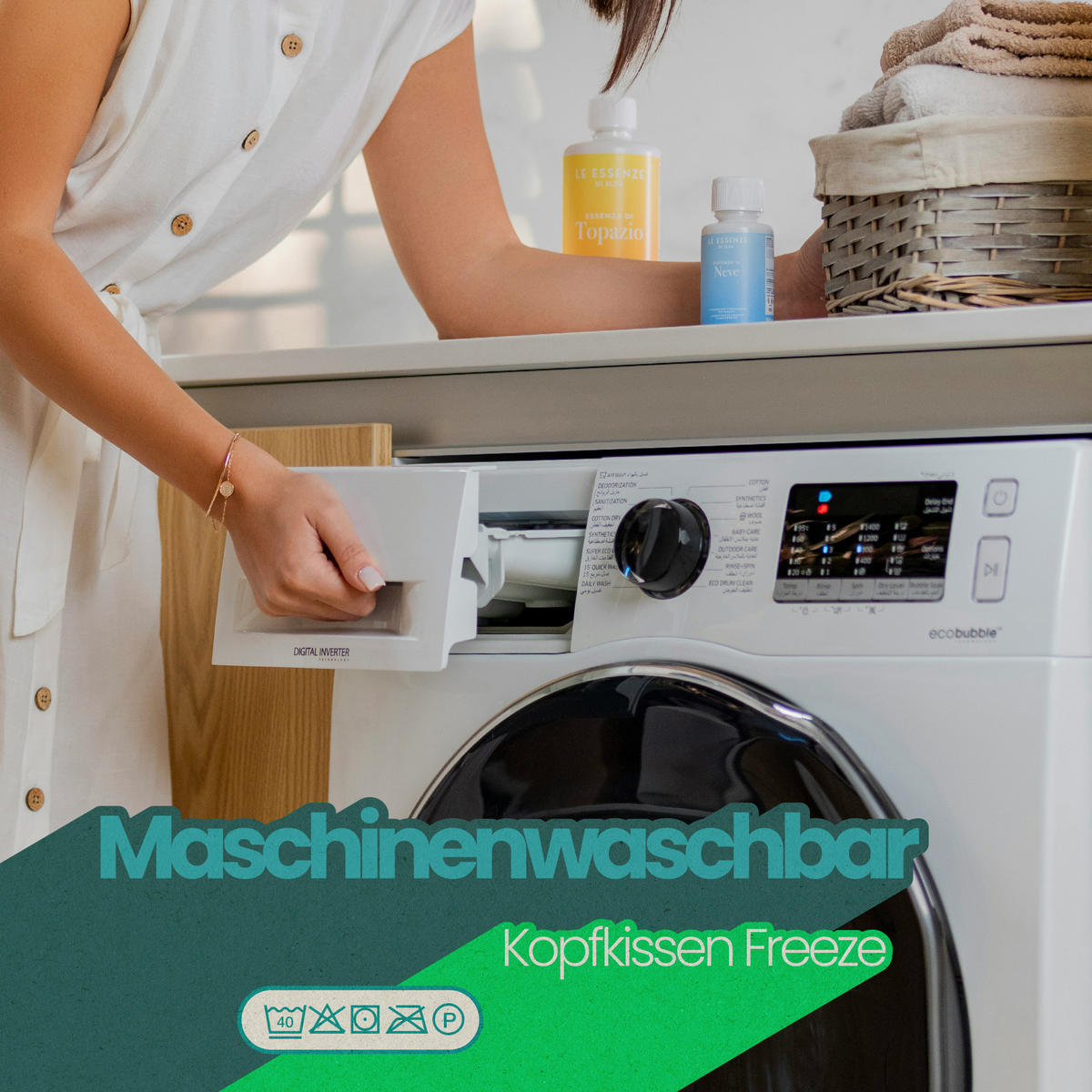 KOPFKISSEN "Freeze" Kühl-Effekt 40x80 cm - Weiß, Textil (80/40cm) - Bestlivings