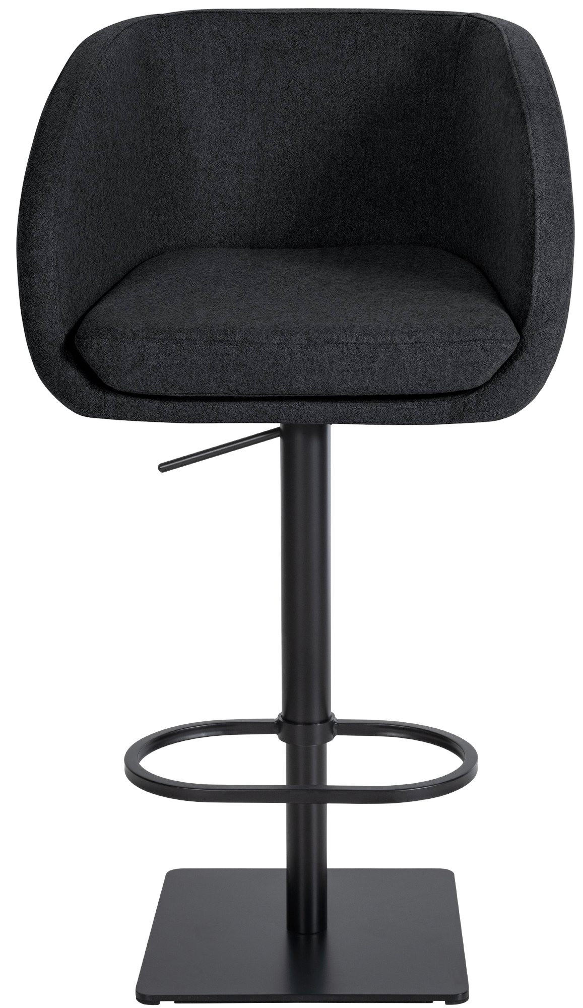 BARHOCKER Filz anthrazit - Anthrazit/Schwarz, Textil/Metall (58/88/54cm) - CLP