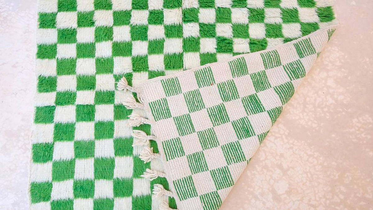 BERBERTEPPICH aus reiner Wolle 161x 241 cm - Grün, Naturmaterialien (161/241cm) - AFK Living