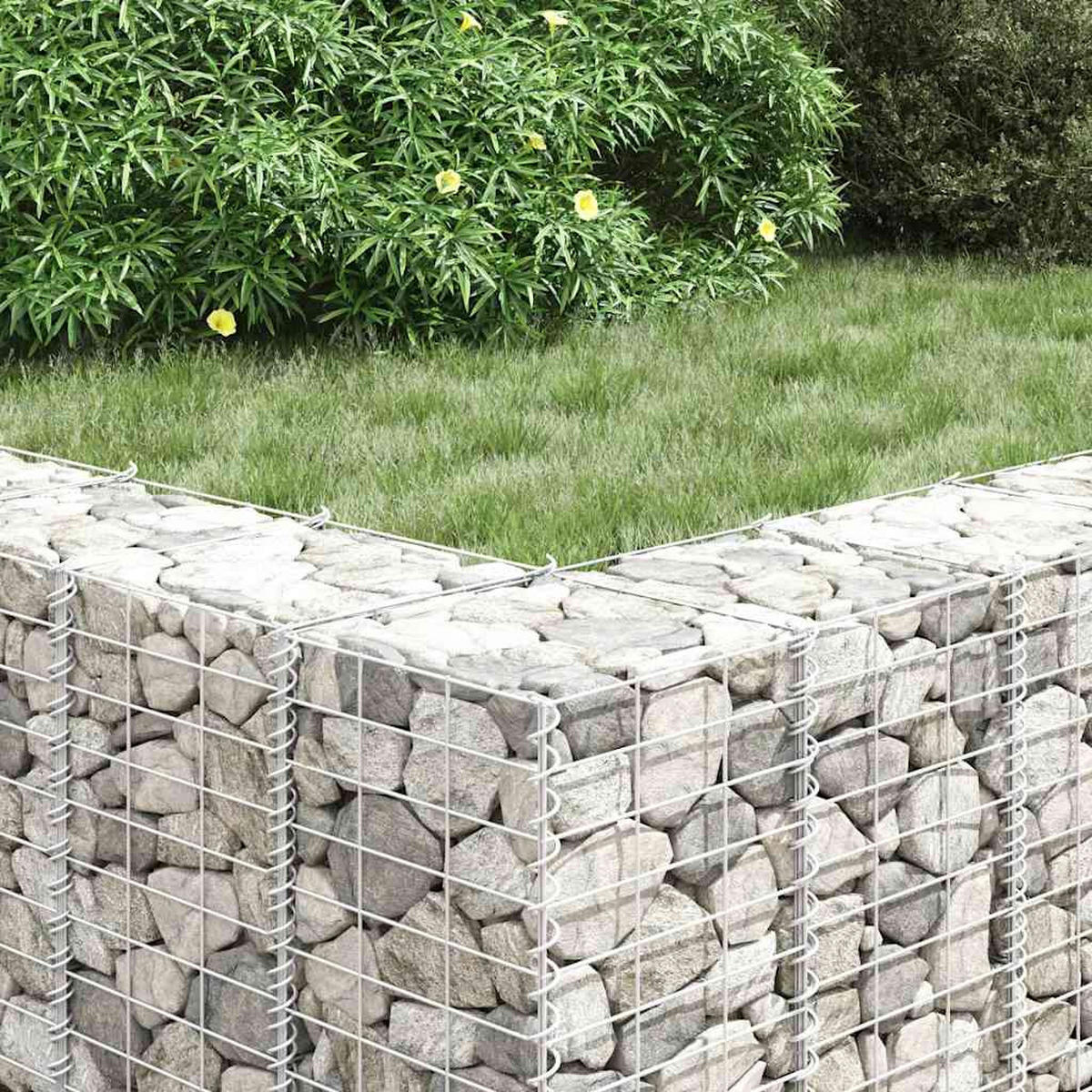 GABIONEN-HOCHBEETE 3 Stk. 30x30x50 cm Eisen - Silberfarben, Metall (30/50/30cm) - furnicato