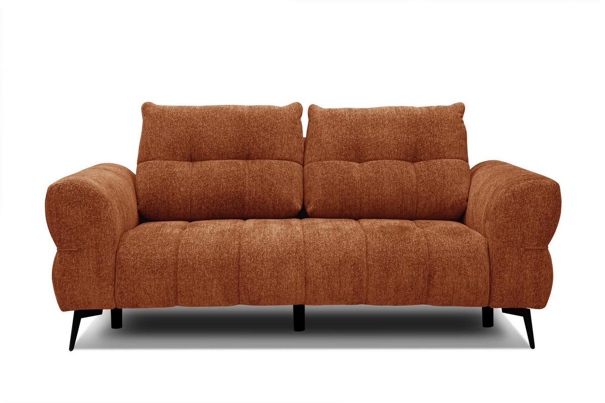 SOFA SALVINI 2,5-Sitzer, orange - Orange, Holz/Textil (206/88/99cm) - Courtois Laville