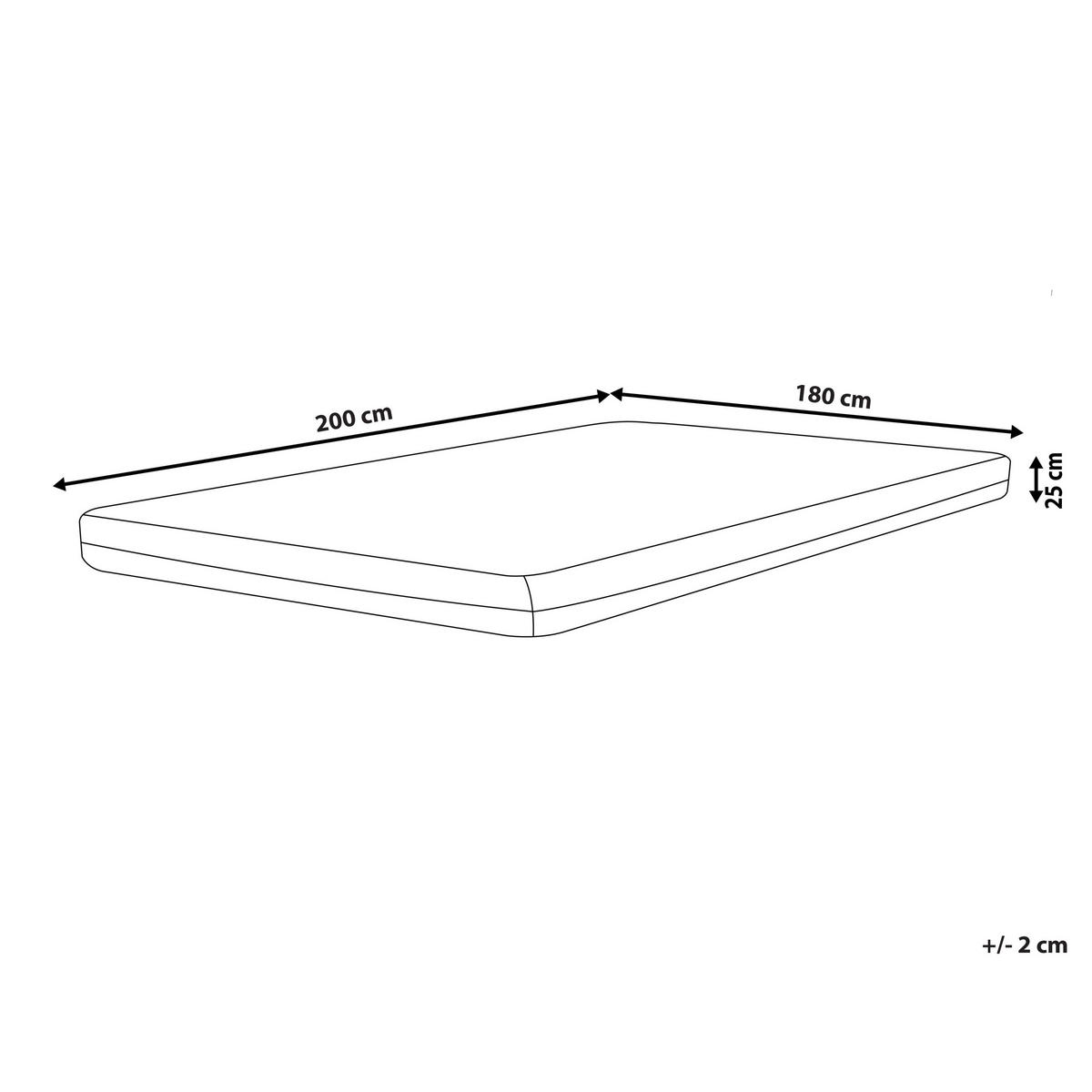 GEL-MEMORY-SCHAUMMATRATZE H3/4 Fest 180/200 cm Spongy - Weiß, Textil (180/200cm) - Beliani