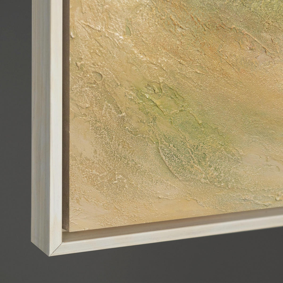 GEMÄLDE Warme Weite Schattenfugenrahmen Beige 120x80 cm - Beige, Holz (120/80cm) - YS-art gallery