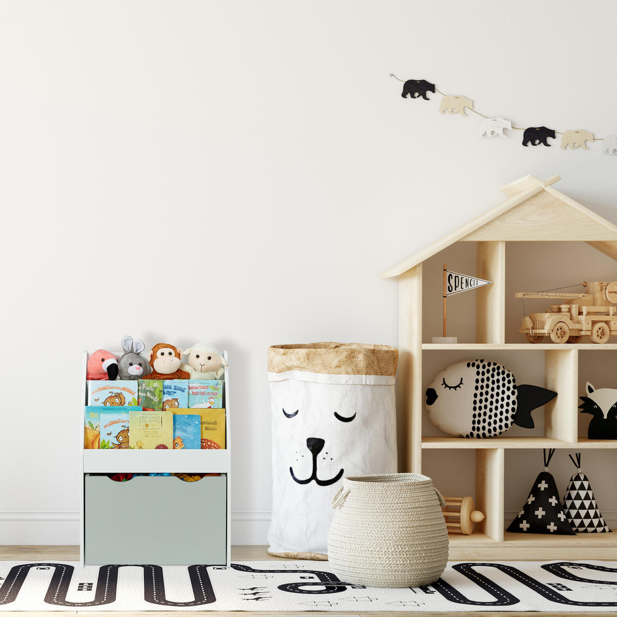 KINDERREGAL - Multicolor, Holzwerkstoff (50.5/70/28cm) - Relaxdays