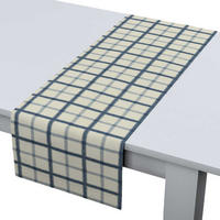 TISCHLÄUFER Avinon, weiß und blau, 40x130 cm - Weiß, Textil (40/130cm) - Dekoria