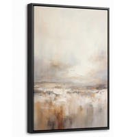 LEINWAND Bilder mit Rahmen - Kunst - Industriell - Grau - Braun - Abstrakt - 20x30 - Sandfarben, Textil (20/30cm) - MuchoWow