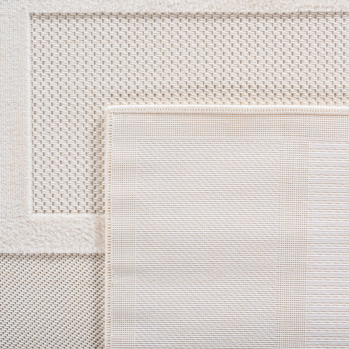 TEPPICH In-/Outdoor Kurzflor 3D-Gittermuster Polypropylen Küche Creme Rechteckig 240x340 - Creme, Textil (240/340cm) - KADIMA DESIGN