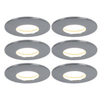 LED EINBAULEUCHTE Chrom Silber 6er Set - Silberfarben, Metall (8.3/8.3/3.5cm)