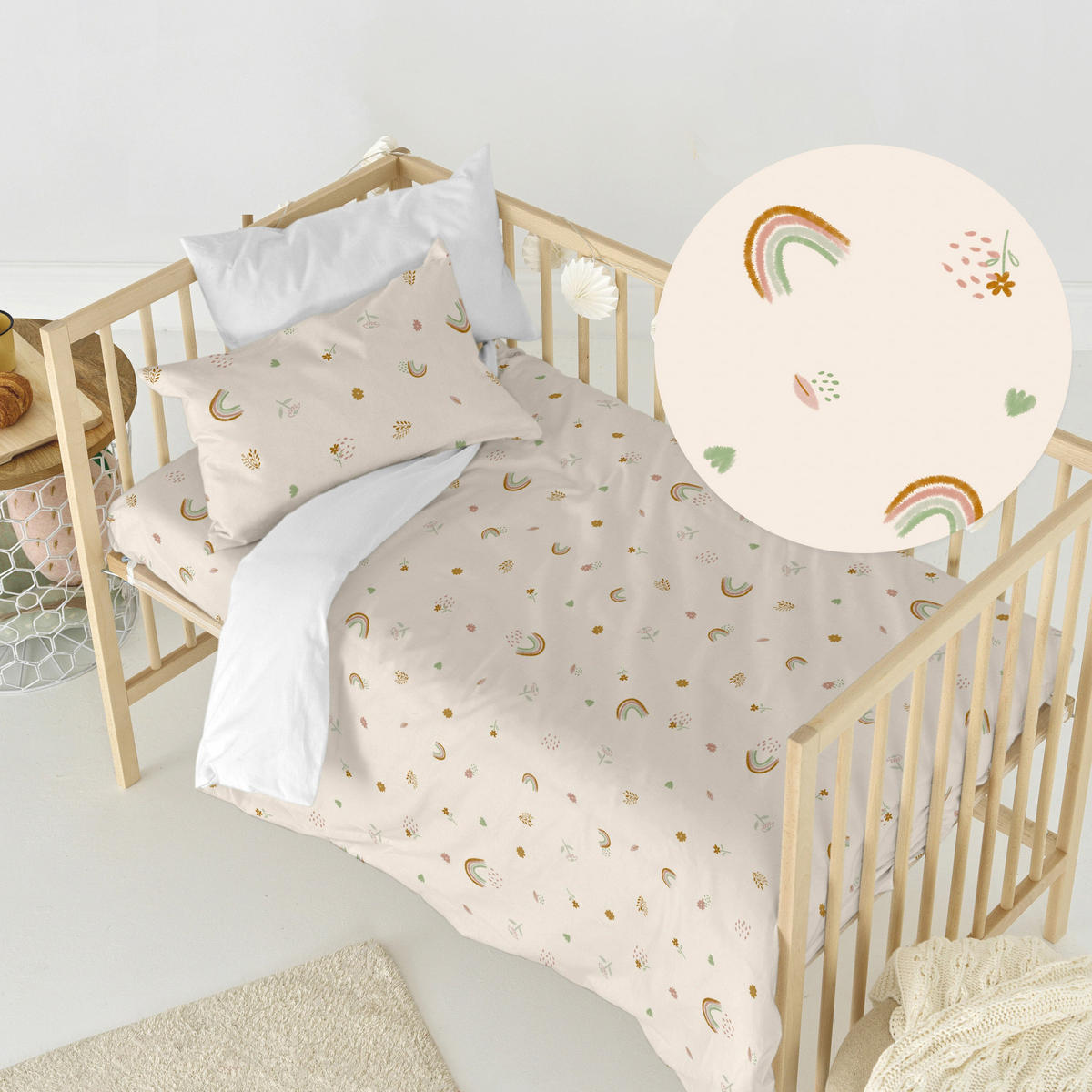 BETTBEZUG 2er-Set teiliges iris 100x120 cm (kinderbett) mehrfarbig - Multicolor, Textil (100/120cm) - Happy Friday