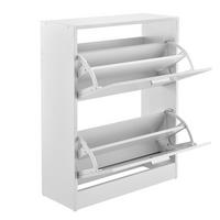 SCHUHSCHRANK Sykkylven - Weiß, Holzwerkstoff (63/81/24cm) - [en.casa]