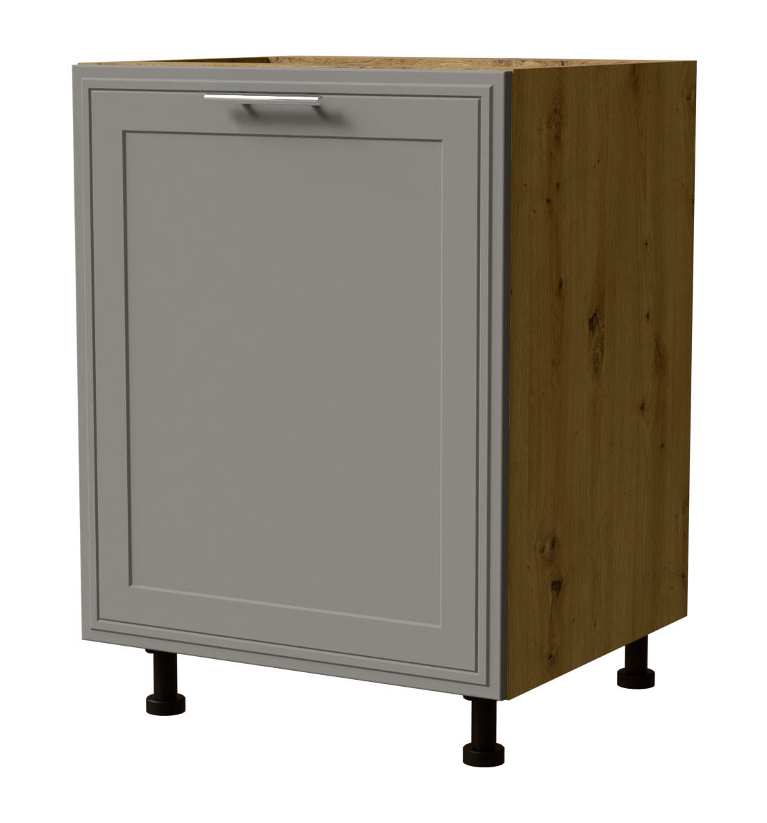 UNTERSCHRANK Salo D1D/60 Eiche Artisan / Dust Grey Matt 60 / 50 / 82cm - Eiche Artisan/Grau, Holz/Holzwerkstoff (60/82/50cm) - Feldmann-Wohnen