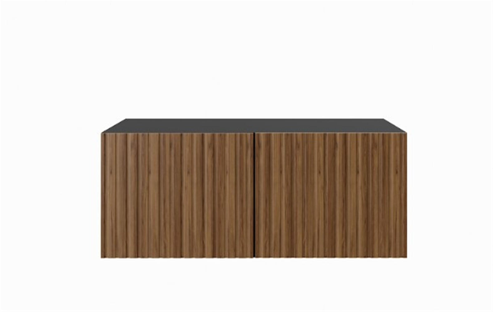 Masseno Lowboard Schwarz, Eiche 100x41x40 cm