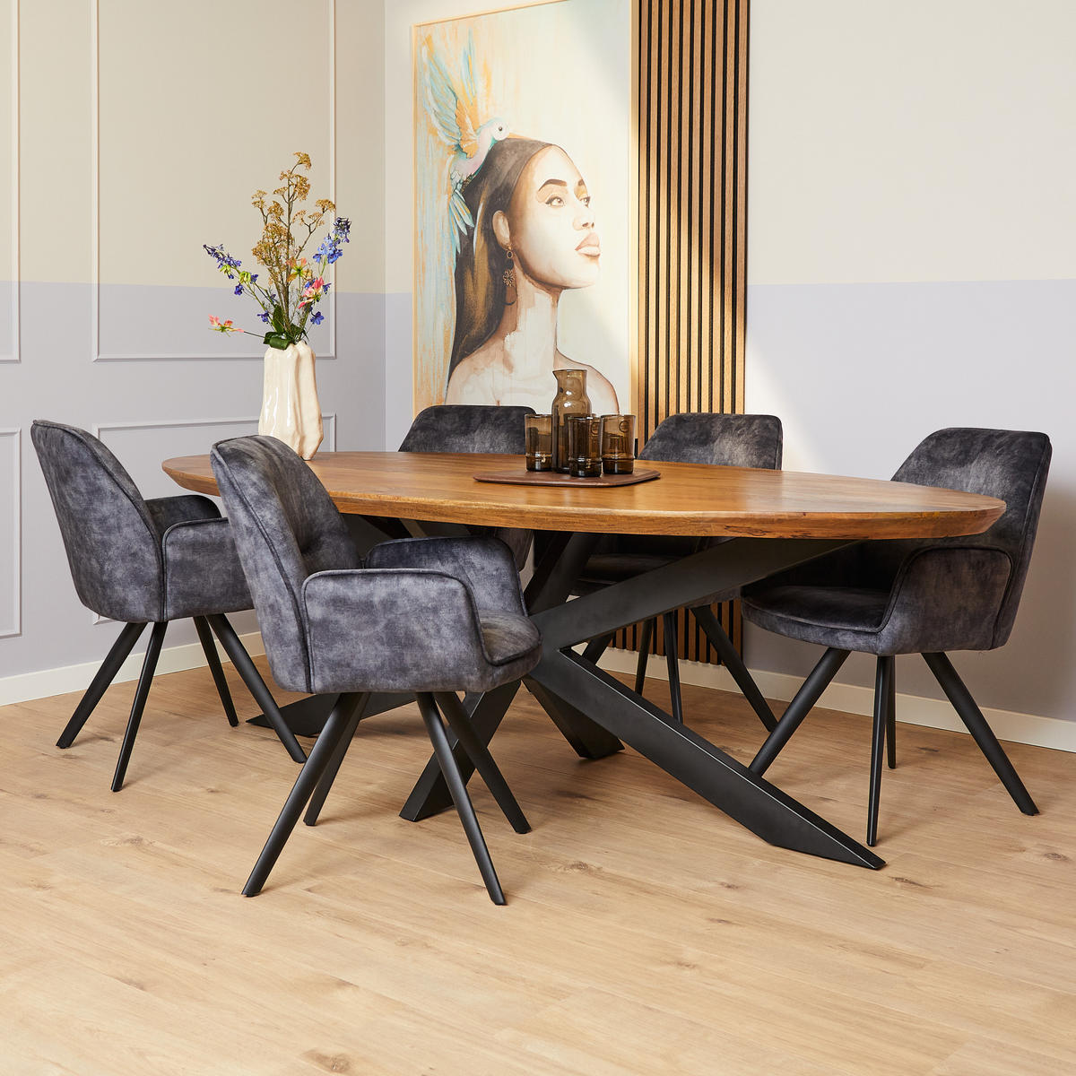 ESSZIMMERSTUHL Nova Grau 58/65/64 cm - Grau, Textil (65/64/58cm) - Starfurn