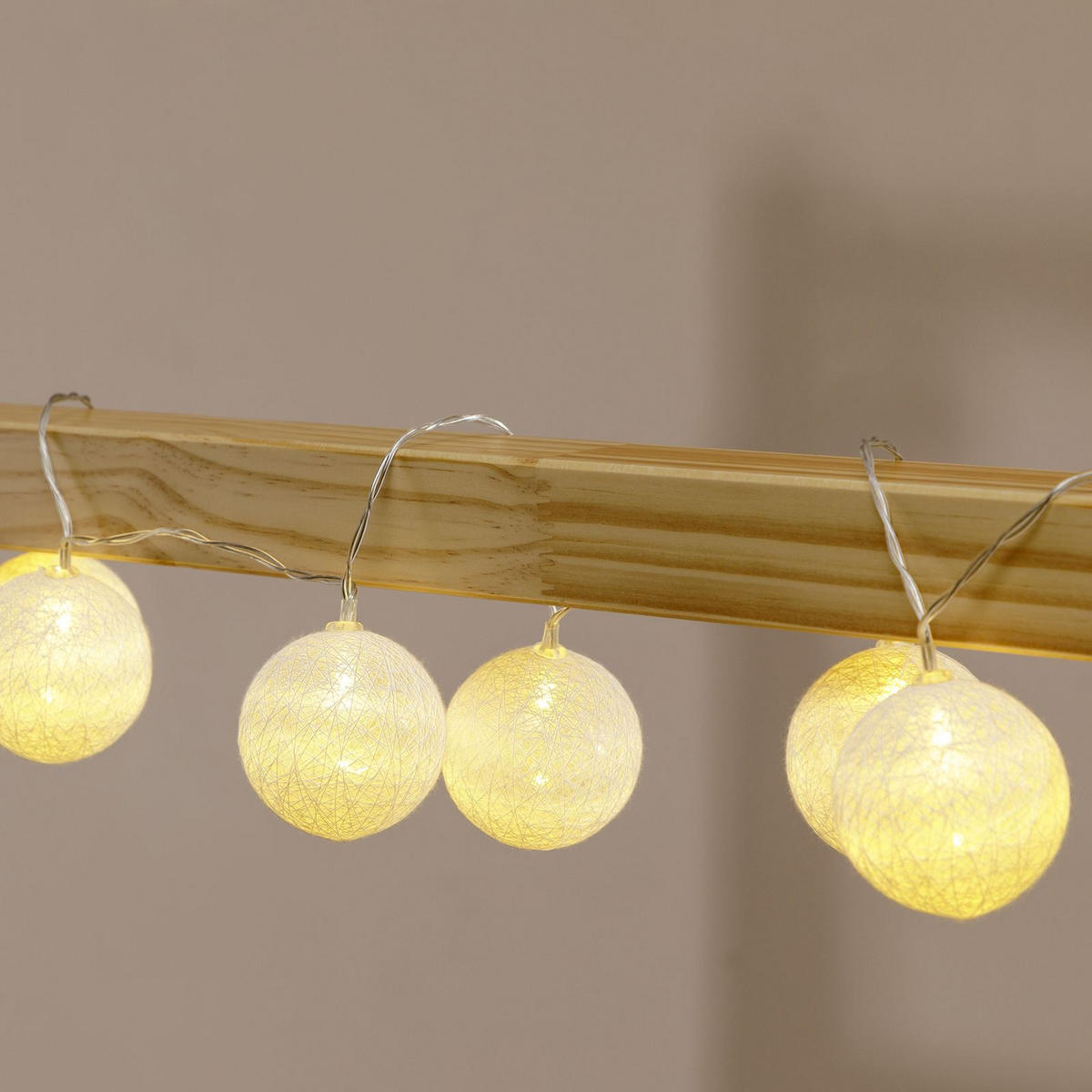 LICHTERKETTE AMICI weiß - Weiß, Kunststoff (6cm) - IDIMEX