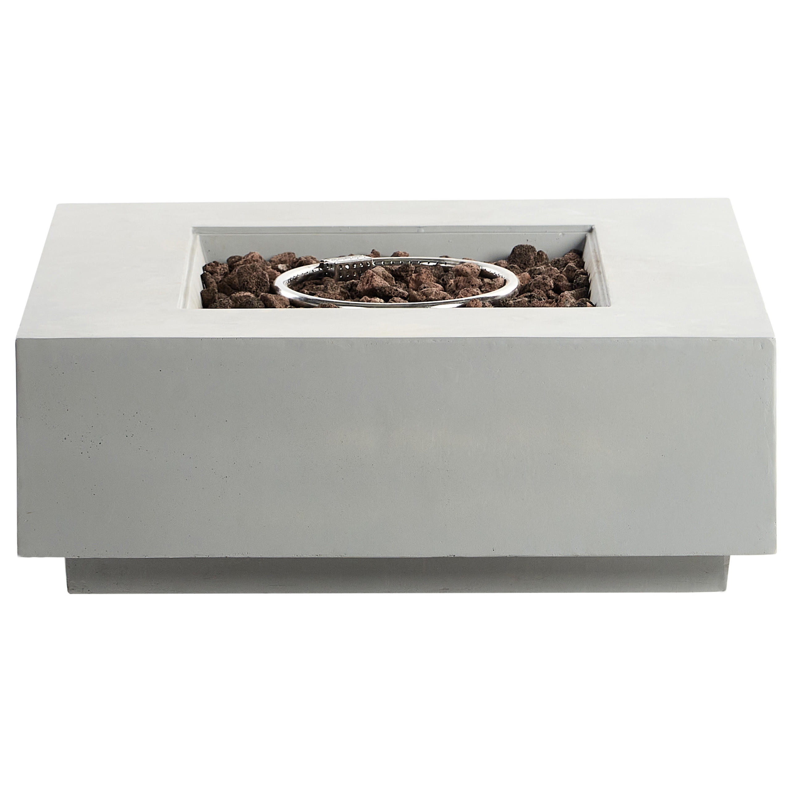 FEUERSTELLE Grau Hekla - Grau, Stein (88/32/88cm) - Beliani