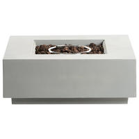 FEUERSTELLE Grau Hekla - Grau, Stein (88/32/88cm) - Beliani