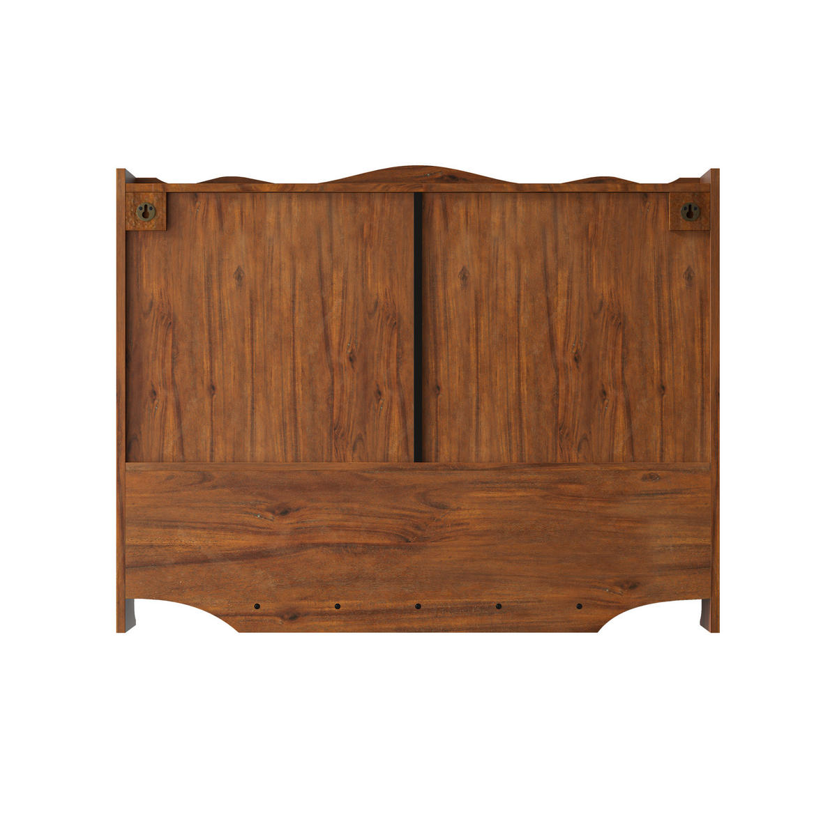 KÜCHENOBERSCHRANK 100/20/80 cm in Braun mit 4 Türen, Glasfront und herausnehmbaren Böden - Braun, Holz (100/80/20cm) - BEAOK
