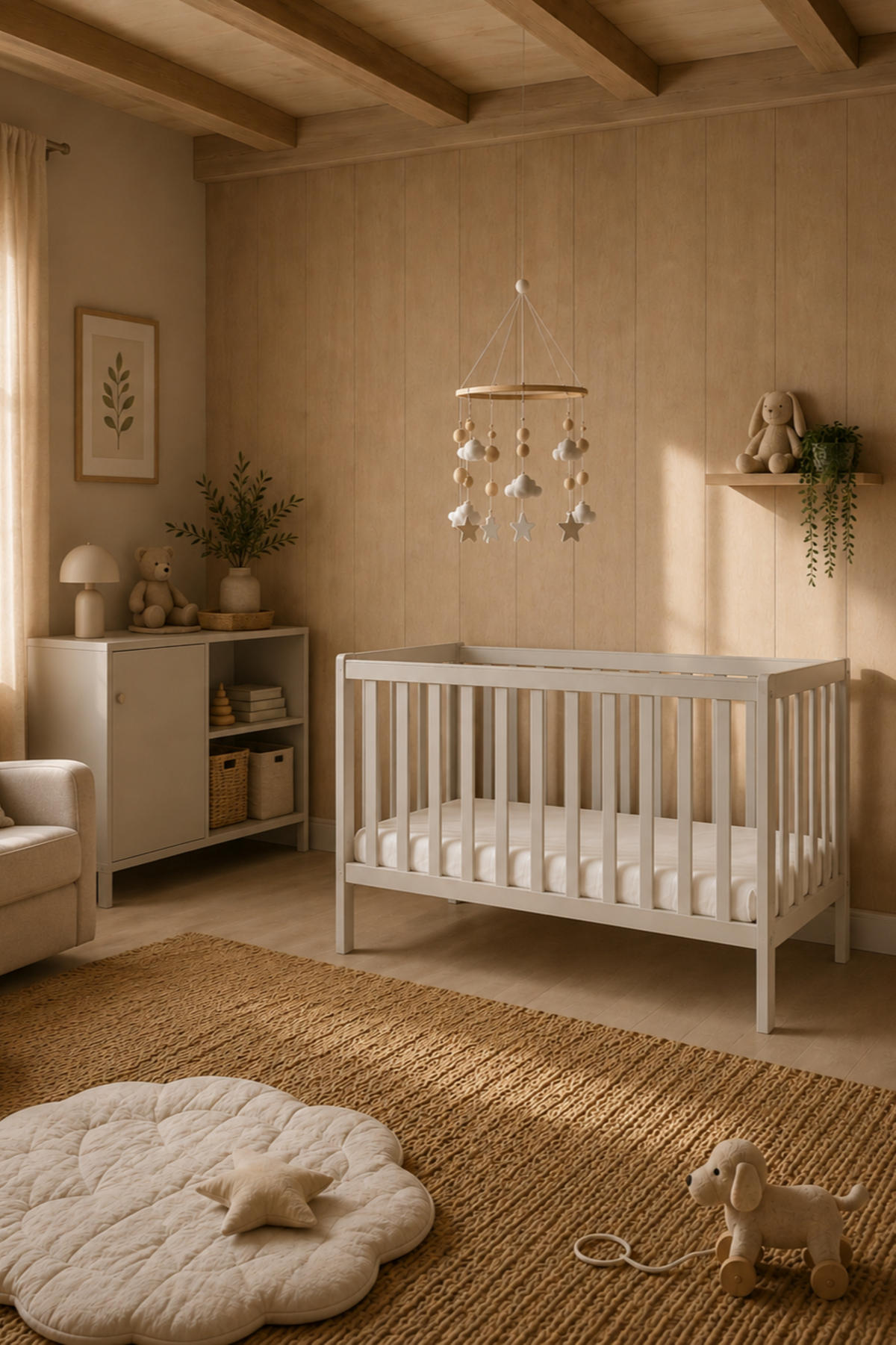 BABYBETT BeBino - Beige, Holzwerkstoff (60/120cm) - kiki design
