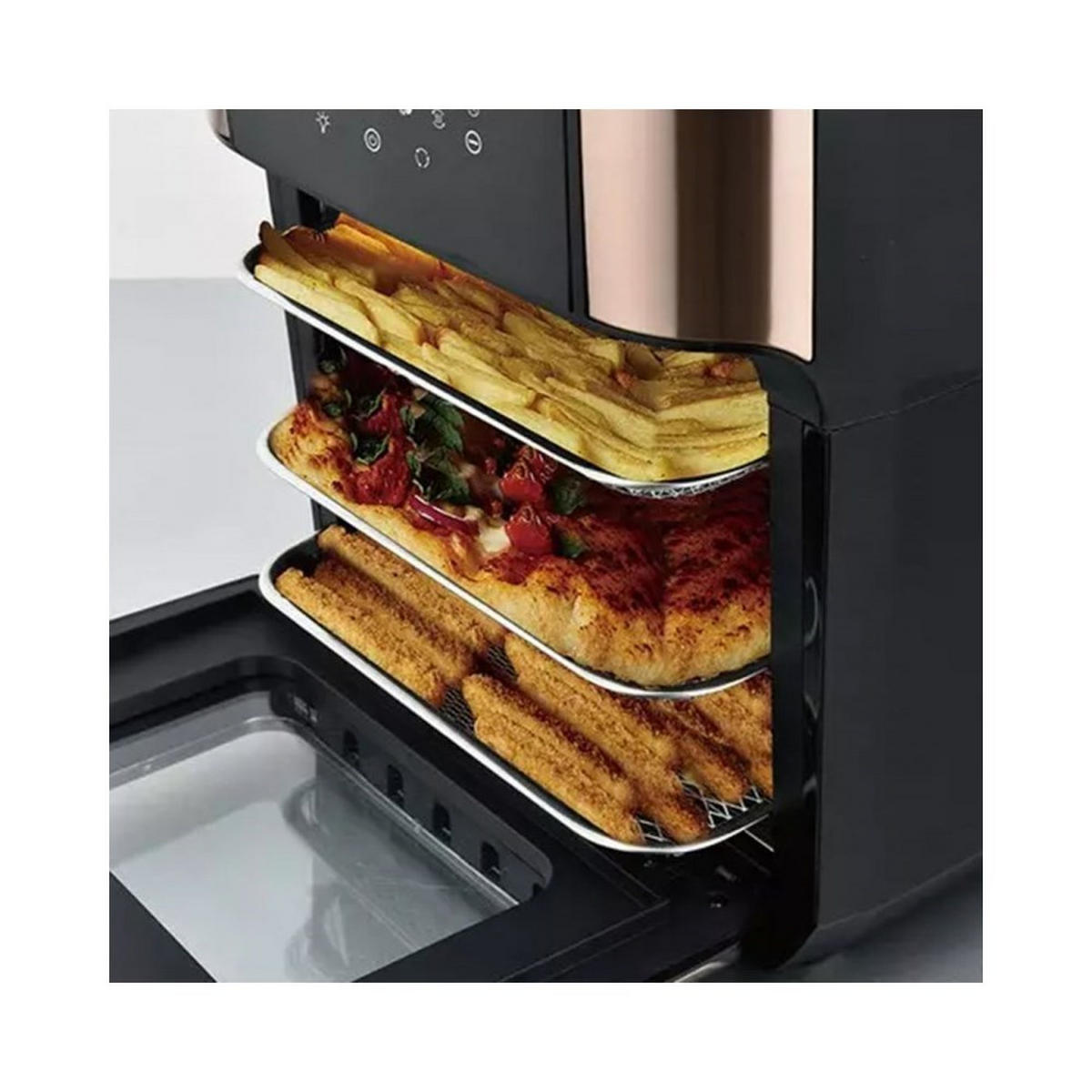 HEISSLUFTFRITTEUSE Braun 38/33/33 cm KB7598 - Braun, Kunststoff (33/33/38cm) - Klausberg 