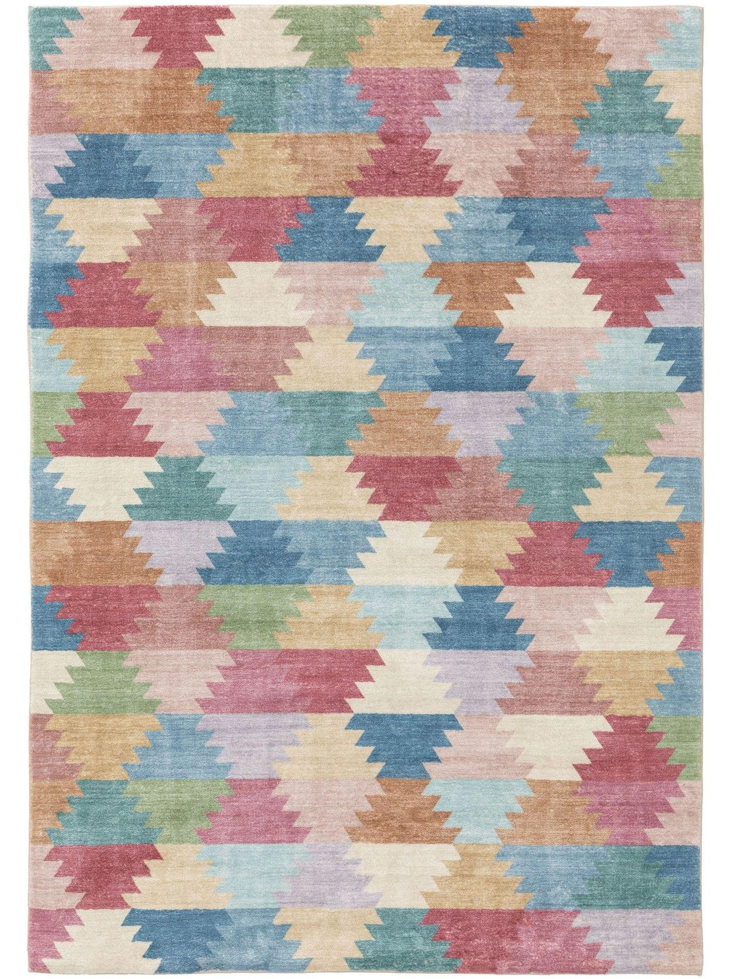 TEPPICH Mara Multicolor/Pink 160x230 cm - Pink/Multicolor, Textil (160/1cm) - KUNSTLOFT