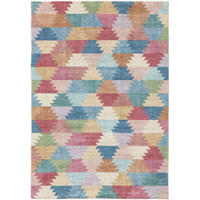 TEPPICH Mara Multicolor/Pink 160x230 cm - Pink/Multicolor, Textil (160/1cm) - KUNSTLOFT