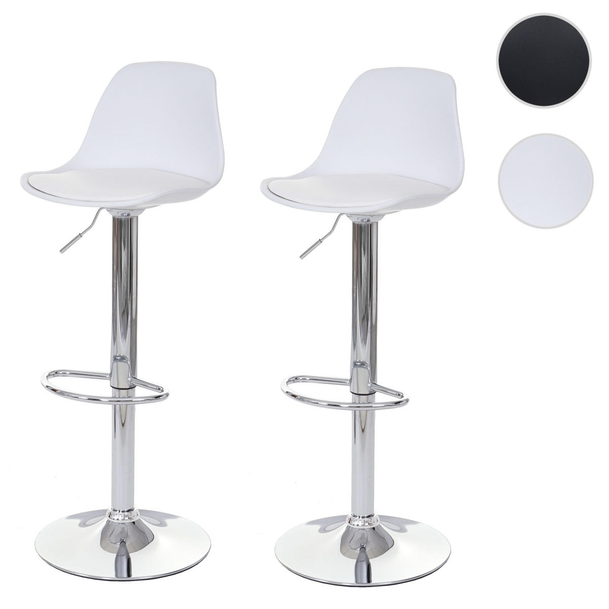BARHOCKER Weiß 2er-Set - Weiß, Textil (39/103/43cm) - MCW