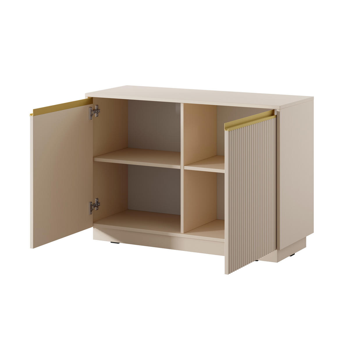 KOMMODE MAESTRO 104/72/39 cm mit 2 Türen Beige - Beige, Holzwerkstoff (104/72/39cm) - MASSENO
