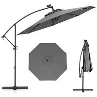 AMPELSCHIRM Grau - Grau, Kunststoff (300/300cm) - COSTWAY