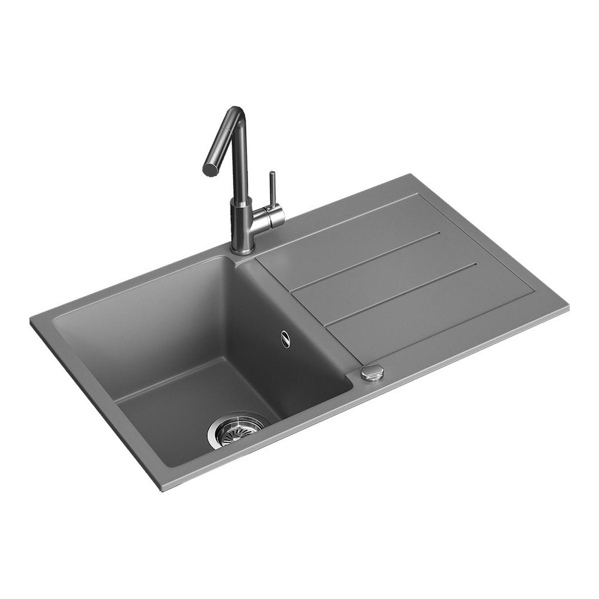 UMYVADLO Kapstadt Šedá - šedá, keramika (78/20/50cm) - Bergstroem