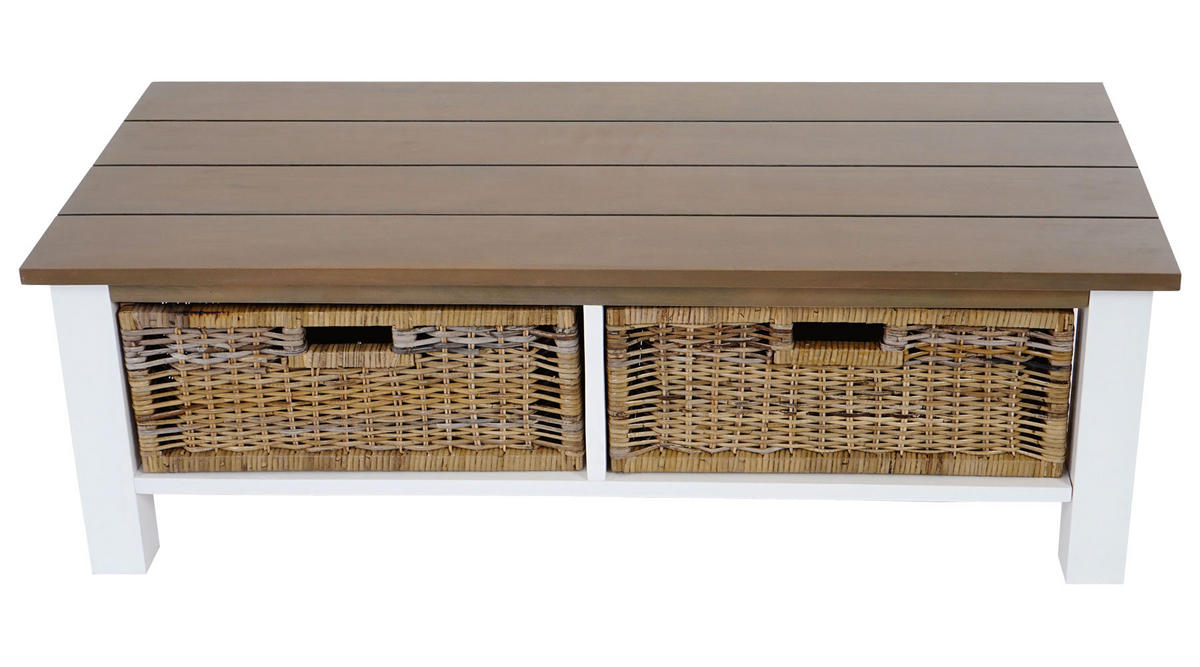 OBÝVACÍ STOLÍK obdĺžnikový, hnedý - hnedá, drevo (52/112/38cm) - MCW