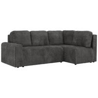 ROHOVÁ SEDAČKA NESSARO COR L - Šedá Manšestr - Pravá - šedá/černá, textil/plast (240/151cm) - MKS