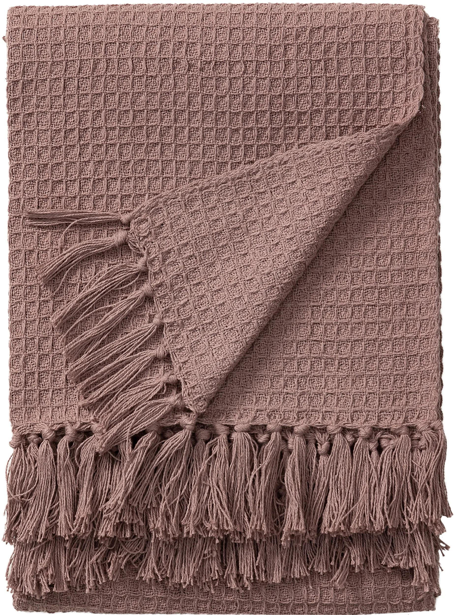 BAUMWOLLDECKE Amalia Rosa 125x150 cm - Rosa, Textil (125/150cm) - benuta Pure