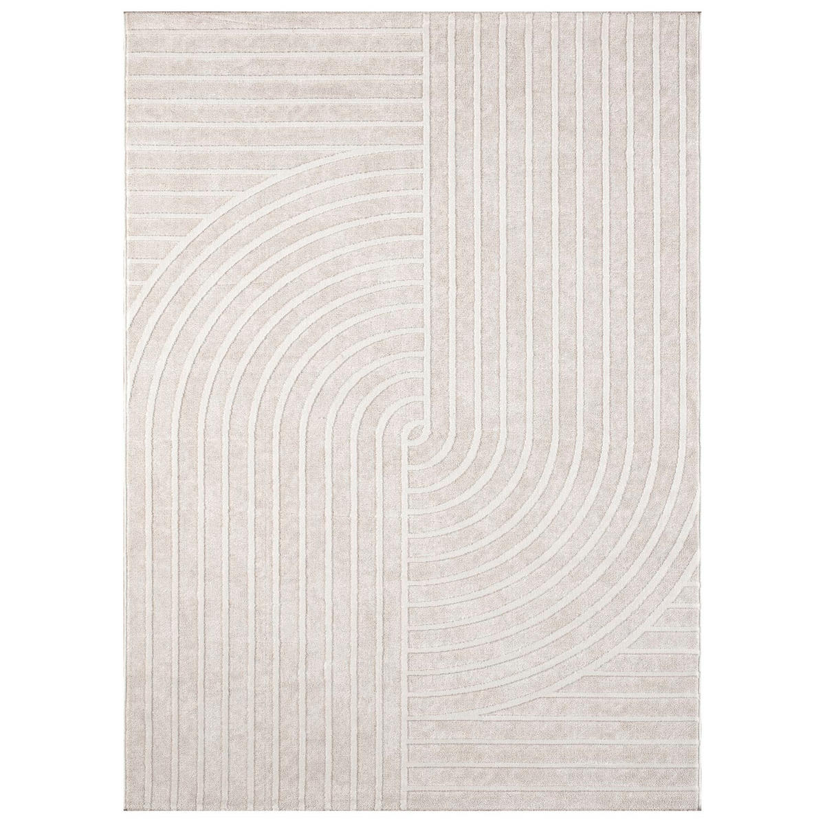 FLACHWEBETEPPICH Boho Creme 120 x 160 cm - Creme, Kunststoff (120/160cm) - TT Home