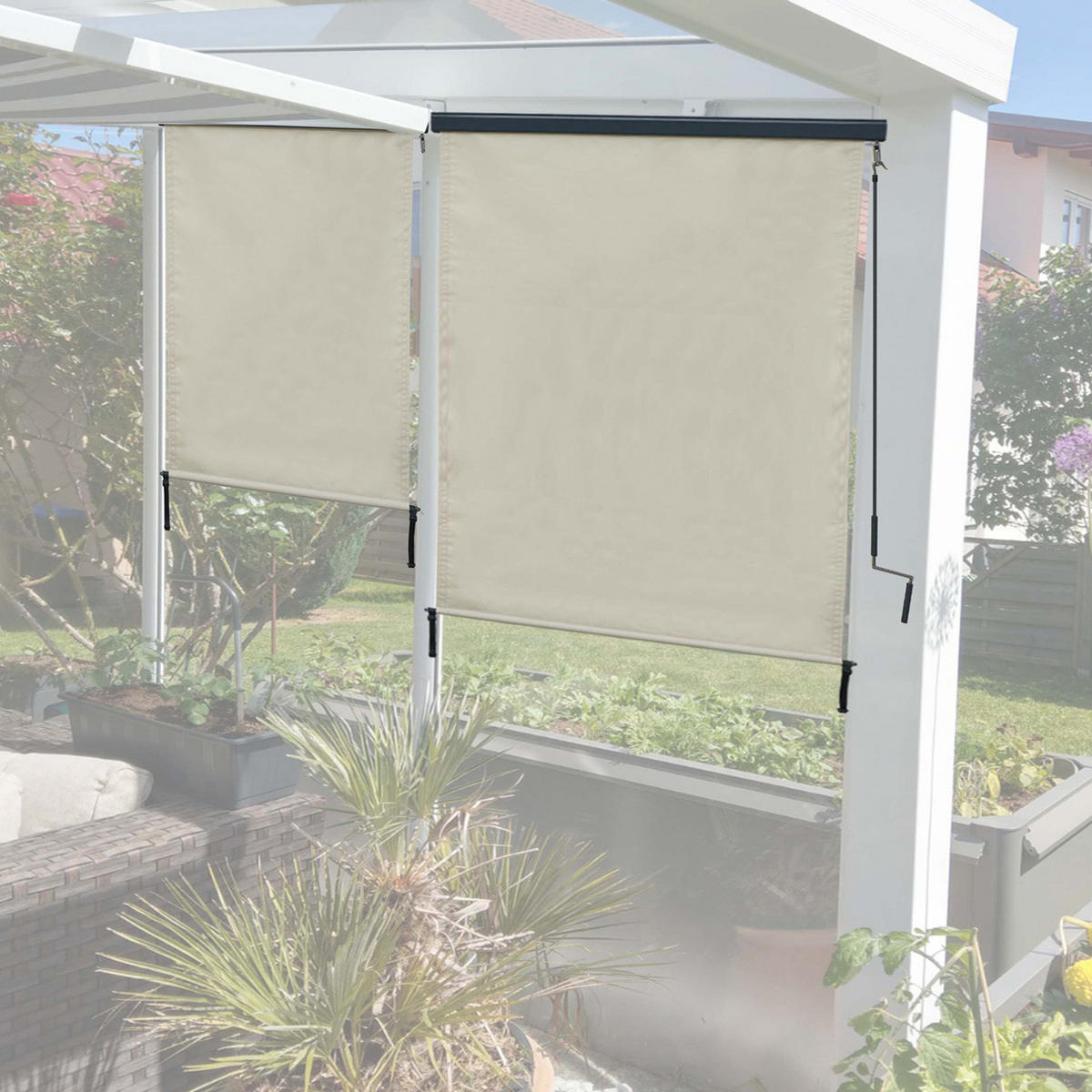 VERTIKALMARKISE Cremeweiß - Weiß, Textil (140/250/8cm) - MCW