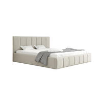 POLSTERBETT Detroit Komplettset - Beige, Holzwerkstoff/Textil (120/200cm) - Fun Möbel