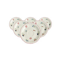 KAFFEEUNTERTASSEN Petite Fleur weiß ø 14,5 cm 6er Set - Weiß, Keramik (14.5cm) - Villeroy & Boch